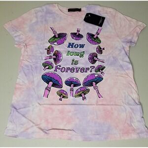 Junk Food Clothing Tie Dye Mushroom Graphic Tee Shirt